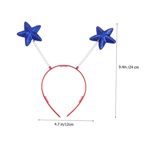 CALLARON 6stücke Frühlingshaarbänder Glitzernd Kinderhaarbänder Kopfbedeckung Partykostüm Foto-requisiten Schaum Blauer Stern von CALLARON