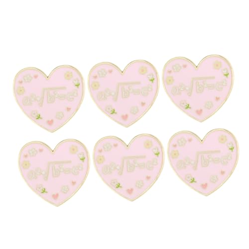 CALLARON 6 Stück Teiliges Herzbroschen Emaille Sichere Anstecknadeln aus Legierung Vielseitiger Schmuck für Damen Passend für Kleider Schals Rucksäcke als zu Valentinstag und Hochzeiten von CALLARON