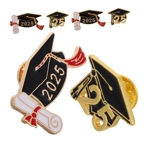 CALLARON 6 Stück Teiliges Metall Broschen Abschlussmütze Langlebige Farbbeständige Anstecknadeln Dekorative Pins für Rucksäcke Kleidung Geschenkidee zur Graduierung von CALLARON