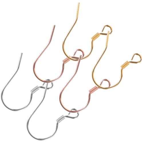 CALLARON 6 Stück Teiliges Ohrhaken aus Sterlingsilber für Ohrringe Glatte Oberfläche Leichtes Design Langlebiges Ohrschmuck material zum Selbermachen Geeignet für DIY Schmuckherstellung von CALLARON
