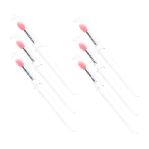 CALLARON 6 Stück Teiliges Silikon Lippenpinsel Wiederverwendbare Lippenmaske und Lidschatten Applikatoren Umweltfreundliche Weiche Kosmetikpinsel für Gleichmäßiges Make Up und Concealer von CALLARON