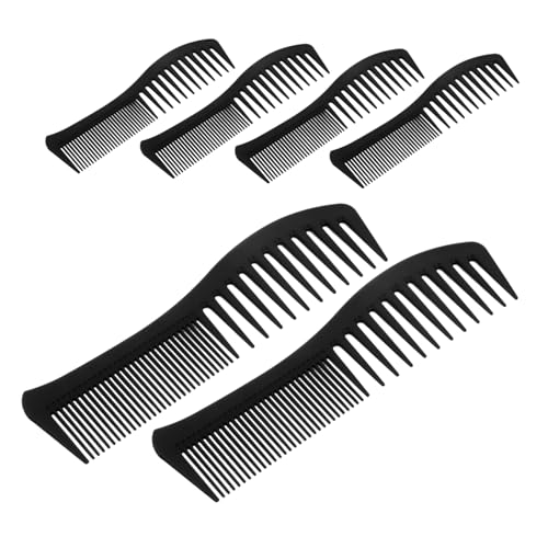 CALLARON 6 Stück Teiliges Styling Kamm Fischförmig Hitzebeständig Wide Tooth Kamm Dualseitig Für Lockiges Nasses Langes Haar Sanftes Entwirren Und Präzises Frisieren Für Damen Und Herren von CALLARON