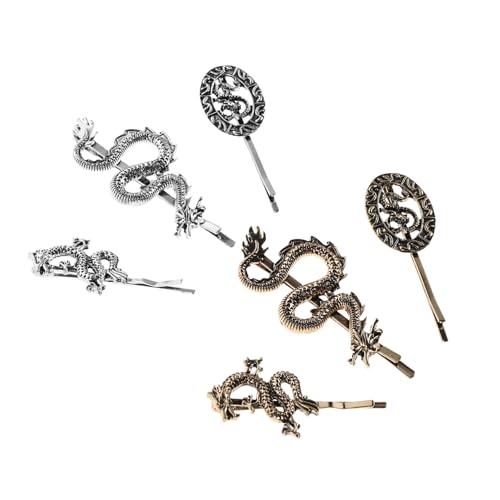 CALLARON 6 Stück Teiliges Vintage Metall Dragon Haarklammern Langlebige Punk Haarschmuck Clips Rutschfeste Lange Haarnadeln für Frauen Mädchen Gothic Stil Halloween Party Zubehör von CALLARON
