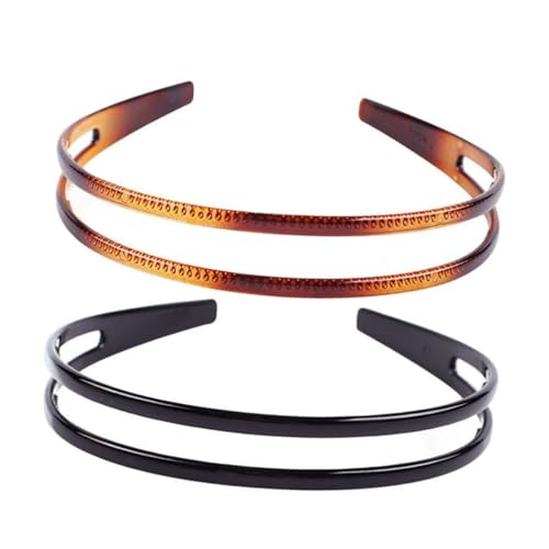 CALLARON 6 Stück Zweireihige Haarbänder mit Anti rutsch zähnen Langlebige Haarschmuck accessoires für Damen und Mädchen Vielseitig Einsetzbar bei Alltag und Besonderen Anlässen Modisches von CALLARON