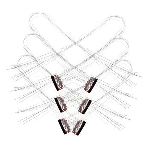 CALLARON 6 Stück modische Haarsträhnen farbig Mini Haare glitzern Haarpflaster für Frauen Fee funkeln Lametta Haarverlängerungen Haar-Glitzer-Lametta-Set Glitzerstränge PET-Seidenfaden von CALLARON