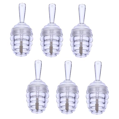 CALLARON 6 Stücke Leere Lip Gloss Flaschen Kleiner Lippenstift Rohre in Bienenstockform Transparente Lipgloss Tuben für Kosmetik Tragbare Lip Balm Container für Reisen von CALLARON