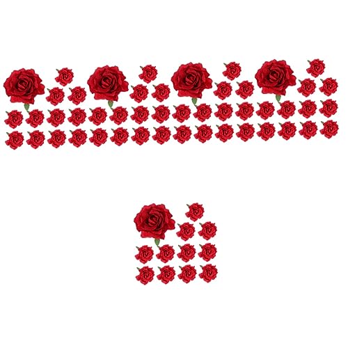 CALLARON 60 Stck Teiliges Rote Rosen Haarspangen Simulierte Blüten Haarklammern Floraler Haarschmuck für Damen und Mädchen Robustes Design für Festen für Hochzeit Party und Alltag von CALLARON