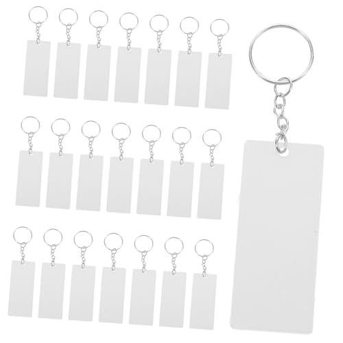 CALLARON 20stücke Rechteckige Schlüsselanhänger-rohlinge Transparente Schlüsselanhänger Klare Ornament-rohlinge Für DIY-projekte Und Basteln CALLARON 20stücke Rechteckige Schlüsselanhänger-rohlinge Transparente Schlüsselanhänger Klare Ornament-rohlinge Für DIY-projekte Und Basteln von CALLARON