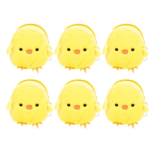 CALLARON 6stücke Kleine Gelbe Huhn Münzgeldbörse Niedliche Cartoon-münztaschen Für Ostern Portemonnaie Für Schlüssel Geld Und Kleinigkeiten Geschenkidee Für Familie Und Freunde von CALLARON