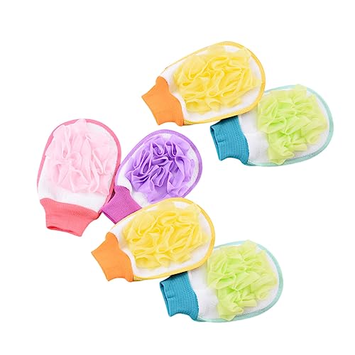 CALLARON 6stücke Körperpeeling Handschuh Aus Fasermaterial Badehandschuh Für Abgestorbene Hautentfernung Doppelseitiger Duschhandschuh Peelinghandschuh Für Männer Und Frauen Leicht Zu von CALLARON