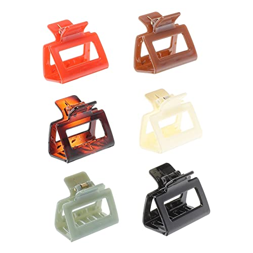 CALLARON 6Stücke Quadratische Haarklammern Rutschfeste Haarklauen für Damen und Haar Styling Werkzeug Attraktiven Farben und Besondere Anlässe von CALLARON