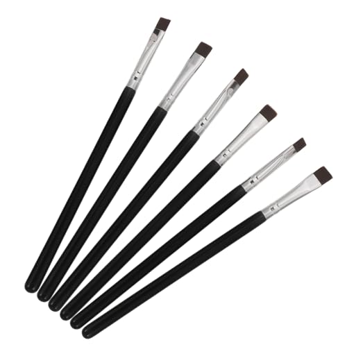 CALLARON 6stücke Augenpinsel Für Eyeliner Und Lidschatten Flach Und Feiner Make-up Kosmetikpinsel Für Reisen Und Professionelle Anwendung von CALLARON
