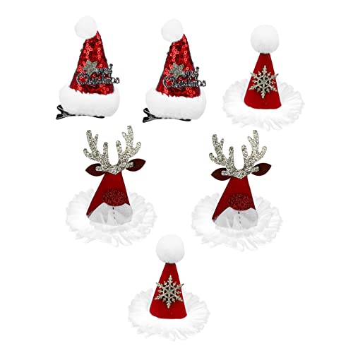 CALLARON 6stücke Weihnachten Haarspangen Mit Weihnachts-elementen Für Junge Mädchen Haar-accessoires Für Weihnachts-feiern Und Bankette Dekorative Haar-props Für Festive Looks von CALLARON