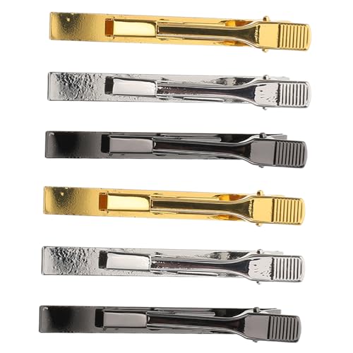CALLARON 6er-pack Krawattenklammer Aus Metall Für Herren Dekorative Krawattenklammer Für Business Hochzeit Formelle Zusammenkünfte Krawattenverschluss CALLARON 6er-pack Krawattenklammer Aus Metall Für Herren Dekorative Krawattenklammer Für Business Hochzeit Formelle Zusammenkünfte Krawattenverschluss von CALLARON