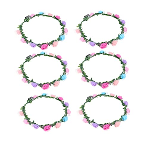 CALLARON 6st Karnevalsparty Guirnaldas Para Anzünden Haarkranz Aus Blumen Für Die Hochzeit Stirnband Partygeschenke Beleuchten Blumenkopfschmuck Tiara Urlaub Frisch Haarring von CALLARON