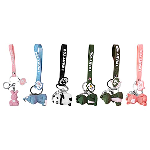 CALLARON 6stücke Teiliges Cartoon Dinosaurier Schlüsselanhänger Kreative Tieranhänger Für Taschen Und Schlüssel Niedliches Design Für Und Dekoration von CALLARON