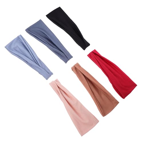 CALLARON 6stücke Elastisches Sport Stirnbänder Für Frauen Dehnbare Schweißbands Damen Workout Stirnbänder Schweißband Stirnband Für Yoga Und Fitness von CALLARON