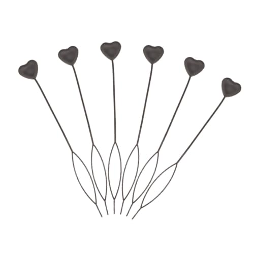 CALLARON 6stücke Haarflechtwerkzeug Schwarzes Herzförmiges Haarperlenwerkzeug Zum Schnellen Perlen Und Flechten Für Junge Mädchen Und Frauen Haarstyling-werkzeug Haar-accessoires Für von CALLARON