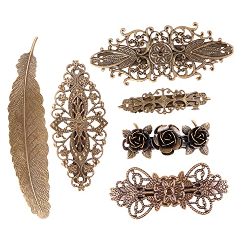 CALLARON 6stücke Retro-haarschmuck Mit Clips Haarnadelverschlüssen Im Vintage-stil Antik-haarbarrettes Für Frauen Mädchen Damen Haarschmuck Im Europäischen Stil Passend Zu Hochzeiten von CALLARON