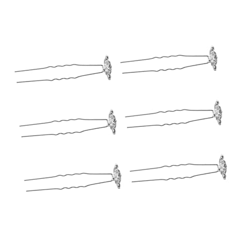 CALLARON 6stücke Teiliges Schneeflocken-haarspangen Aus Glas U-förmige Haarnadeln Für Braut Haarschmuck Frauen Hochzeitszubehör Mit Funkelnden Strasssteinen von CALLARON