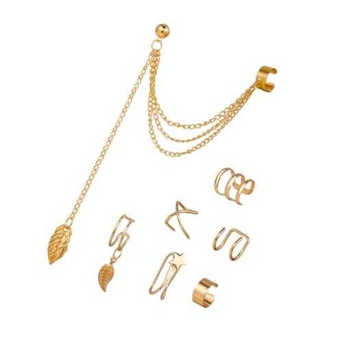 CALLARON 7 Stück Boho Stil Ohrclips Teiliges Set Metalllegierung Nicht Piercing Ear für Damen Leichtes Ohrschmuck Set Stern Design für Party Hochzeit Alltag von CALLARON