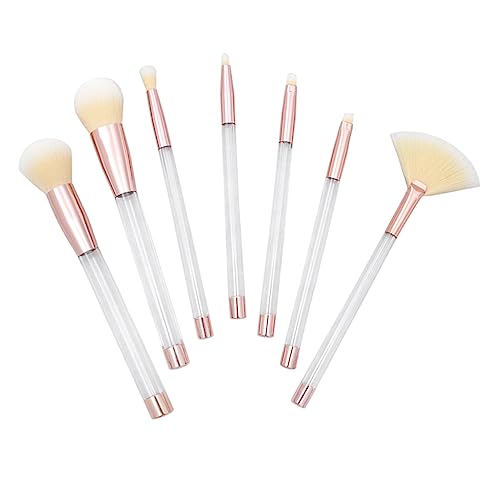 CALLARON 7 Stück Make-up-Pinsel-Set Make-up-Kits Röhren handhaben Pulver Lidschatten Gesicht leer werkzeug Make-up- Schminkpinsel mit Halter klarer Make-up-Pinsel von CALLARON