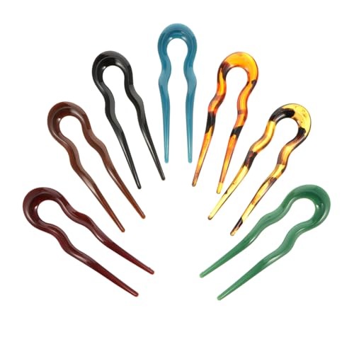 CALLARON 7 Stück U Förmige Haarnadeln Teiliges Retro Farben Eleganter Haarclip für Damen Wavy Hairpin Perfektes Haarstyling Zubehör für Partys und Komfortabel und Rutschfest von CALLARON