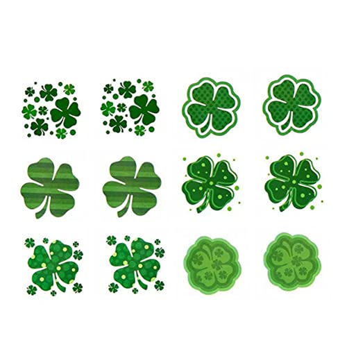 CALLARON 72 Stück Patrick's Day Temporäre Tattoos Aufkleber Cartoon Vierblättriges Kleeblatt Schnell Entfernbares Gesicht Körper Sticker Party Zubehör CALLARON 72 Stück Patrick's Day Temporäre Tattoos Aufkleber Cartoon Vierblättriges Kleeblatt Schnell Entfernbares Gesicht Körper Sticker Party Zubehör von CALLARON
