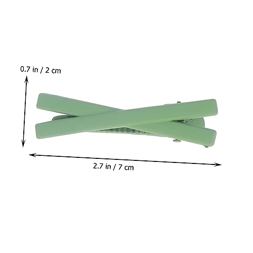 CALLARON 7stücke Druckknopf Haarspangen Mit Blumen Design Süße Haarnadel Haarspangen in X-form Für Mädchen Und Frauen Grün von CALLARON