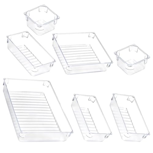 CALLARON 7stücke Aufbewahrungsbox Transparent Stapelbar Für Make-up-finishing-halter Schreibwaren Gewürz-organisationsbox Kleine Gegenstände von CALLARON
