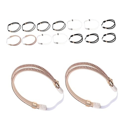 CALLARON 8 Paare Elastische High Heel Schuhriemen mit Funkelndem Strassdesign Rutschfeste Schuhbänder für Damen Dekorative und Sichere Ersatzriemen für Pumps und Sandalen von CALLARON