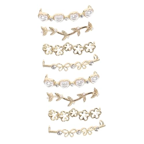 CALLARON 8 Stck Dekorative Schuhclips mit Herz Perlen und Blütenmotiv Schuhanhänger für Sneaker Vielseitige Schuhdekorationen für Damen Abnehmbar Elegant für Alltag und Besondere Anlässe von CALLARON