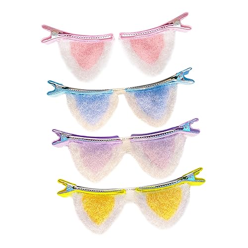 CALLARON 8 Stück Katzenohren Haarklammern Teiliges Cosplay Zubehör Gelb Blau und Niedliches Haaraccessoire für Kindergeburtstage und Partys Leicht und Komfortabel zu Tragen von CALLARON