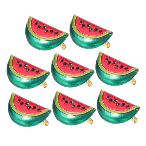 CALLARON 8 Stück Kreative Wassermelonen Brosche Teiliges Cartoon Anstecknadeln Kleidungsschmuck für Damen Vielseitig Tragbar bei Partys Geburtstagen und Festlichen Anlässen von CALLARON