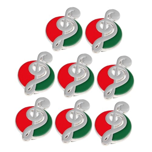 CALLARON 8stücke Musiknoten Brosche Kawaii Schmuck Für Frauen Emaille Kleidungsbrosche Mit Musiknote Vintage Broschennadel Für Hüte Und Rucksäcke von CALLARON