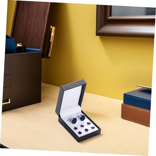 CALLARON 8 Stück Teiliges Manschettenknöpfe Set Herren Runde Form Französischer Stil Kratzfest und Langlebig Vielseitig Kombinierbar für Hochzeit Business und Festliche Anlässe Geschenkbox von CALLARON
