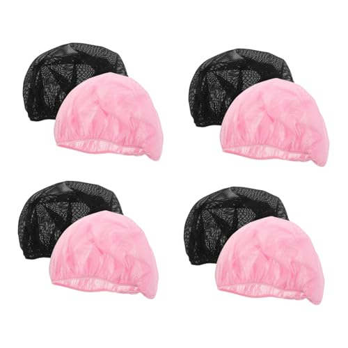 CALLARON 8 Stück Teiliges Mesh Haarnetz mit elastischem Band Atmungsaktive waschbare Haarnetze für Damen in Schwarz und flexible Schlafhaube für Haartypen zur Nachtpflege von CALLARON