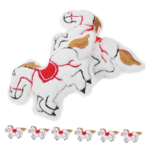 CALLARON 8stücke Plüschpferd-anhänger Taschenanhänger Plüschpferd-broschenanhänger Tierpuppen-anhänger Cartoon-pferd Stofftier Anhänger Hängedekor Plüschpferd Brosche Diy Material von CALLARON