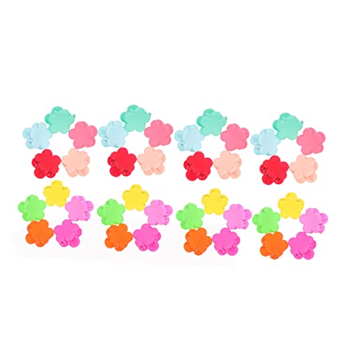 CALLARON 80 Stück Haarnadel Für Haarspangen Klein Mädchen Dünn Zubehör Winzig Blume Kiefer Mini-clips Für Haare Klaue Kleinkinder Haarschmuck Mini -haarkrallen Acryl Zufällige Farbe von CALLARON