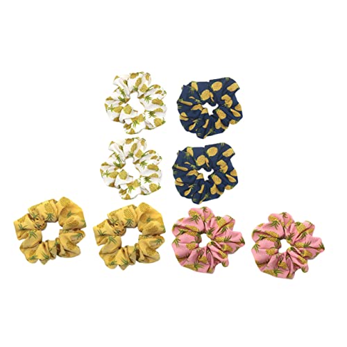 CALLARON 8stücke Süße Haar Seile Ananas Muster Scrunchies Haar Ringe Zubehör Für Mädchen von CALLARON