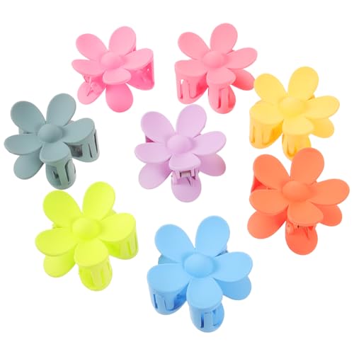 CALLARON 8stücke Große Matte Blumen Haarspangen Haarklammern Starker Feder Für Damen Pastellfarbene Blumen-haarklammern Ohne Beschädigung Haares Als Styling-tool Und Accessoire von CALLARON