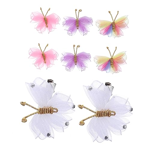 CALLARON 8stücke Teiliges Schmetterling Haarclips Für Mädchen Dekorative Haarschmuck Accessoires Für Verschiedene Frisuren Für Partys Und von CALLARON