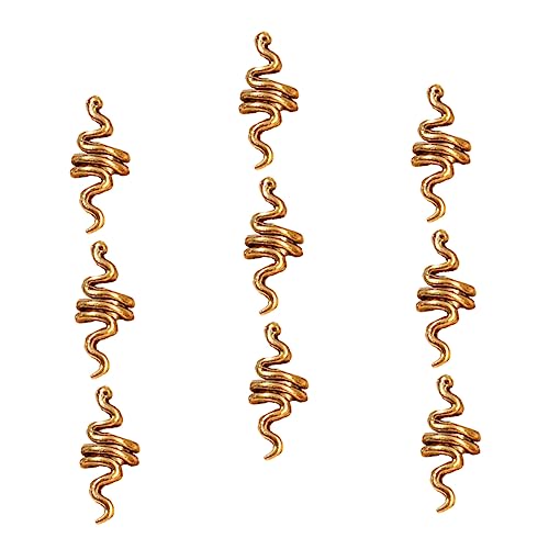 CALLARON 9 Stück Dreadlocks Haarring Kreative Schlange Form Haar Manschetten Metall Dreadlock Ringe Für Frauen Und Männer Dekorative Haarschmuck Für Flechtfrisuren Und Zöpfe von CALLARON
