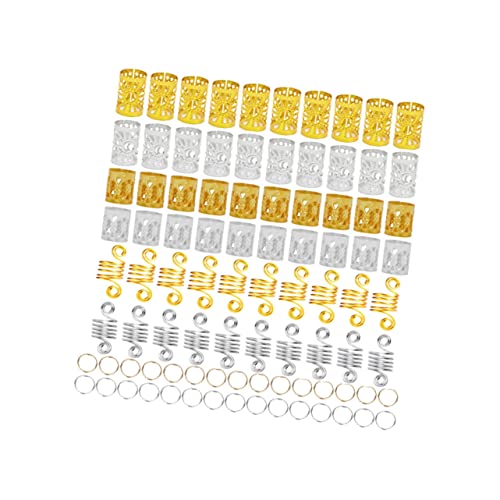 CALLARON 90stücke Ausgehöhlte Dreadlocks-metall-haarmanschetten Flechtperlen Haarschmuck Für Damen Und Herren Röhren-design Für Haardekoration von CALLARON