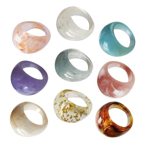 CALLARON 9st Harzring Zappelringe Zehenring Goldene Serviettenringe Einstellbar Goldene Ringe Knöchel Spinnerring Perlenringe Ringhalter Verlobungsring Zappeln Daumenring Modering Acrylharz CALLARON 9st Harzring Zappelringe Zehenring Goldene Serviettenringe Einstellbar Goldene Ringe Knöchel Spinnerring Perlenringe Ringhalter Verlobungsring Zappeln Daumenring Modering Acrylharz von CALLARON
