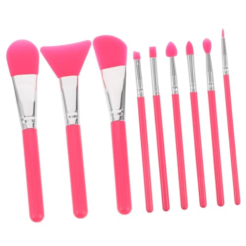 CALLARON 9stücke Silikonpinselset Für Make-up Inklusive Augenbrauenpinsel Und Uv-harzpinsel Wiederverwendbar Für Eyeliner Lidschatten Und Lippen Leicht Zu Reinigen Und Tragbar Für von CALLARON