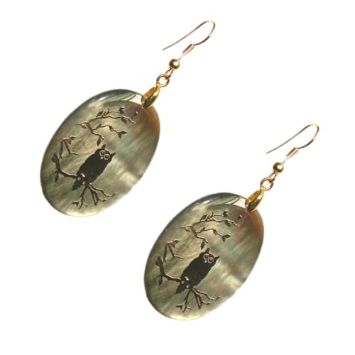 CALLARON Abalone Ohrringe für Damen Dangler Schmuckstücke Natürlichem Material Ansprechend und Langlebig für Frauen und Mädchen Einzigartiges Design für von CALLARON