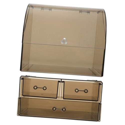 CALLARON Acrylbox Transparent Aufbewahrungsbox Kosmetik Organizer Halter Tischkosmetikbehälter Schreibtisch-aufbewahrungskoffer Make-up-aufbewahrungskoffer Transparente Box von CALLARON