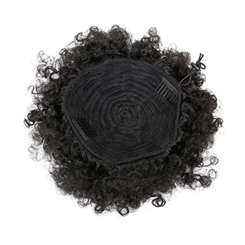 CALLARON Pferdeschwanzverlängerung Afrohaar Kurz Und Lockig Aus Kunstfaser Verstellbare Dauergewellt Und Waschbar Für Mädchen Und Frauen von CALLARON