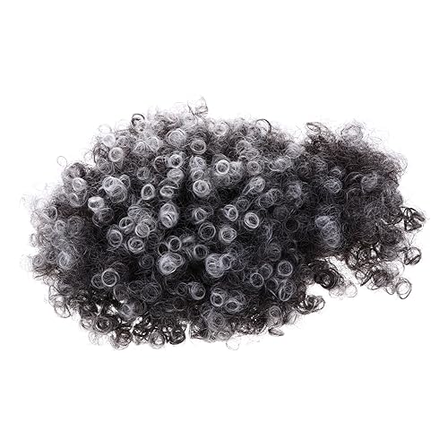 CALLARON Afro Lockenperücke Für Damen Mit Fransen Synthetische Partyperücke Kurze Cosplay-perücke Haarknoten Haarteil Für Mädchen Und Frauen von CALLARON